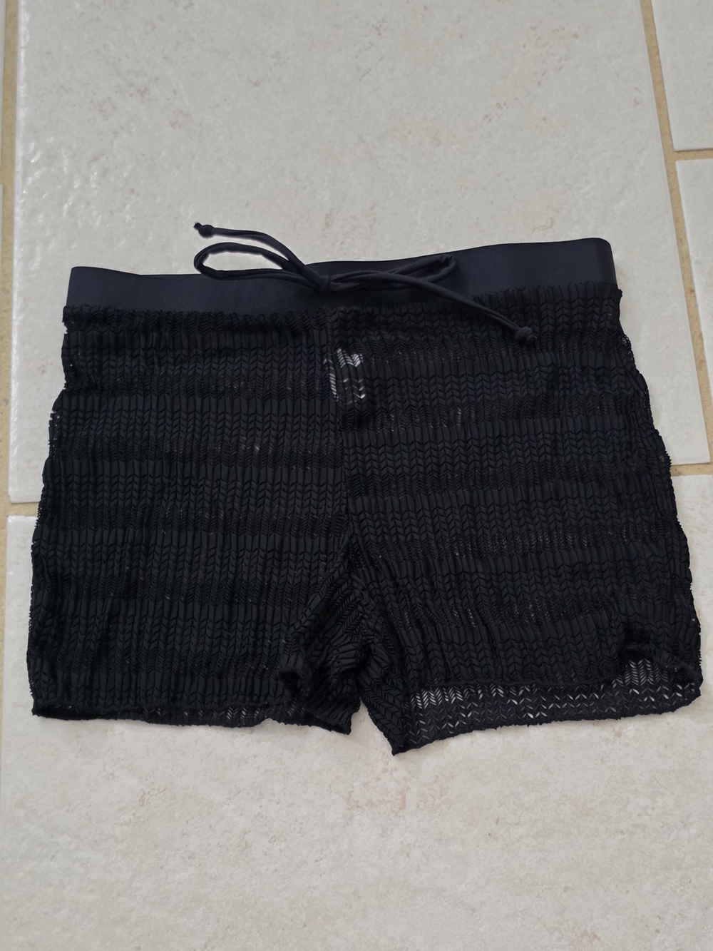 Black Swimsuit Cover-Up Shorts – Size